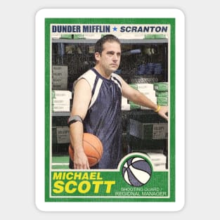 Michael Scott Basketball Trading Card Sticker